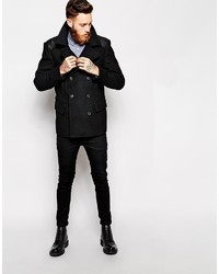 schwarze Cabanjacke von Asos