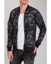 schwarze Camouflage Bomberjacke von Redbridge