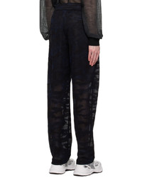 schwarze Camouflage Chinohose von Feng Chen Wang