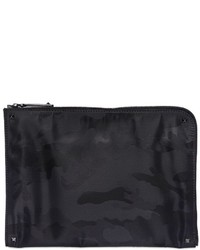 schwarze Camouflage Clutch Handtasche