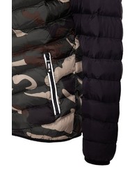 schwarze Camouflage Daunenjacke von OMBRE