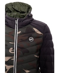 schwarze Camouflage Daunenjacke von OMBRE