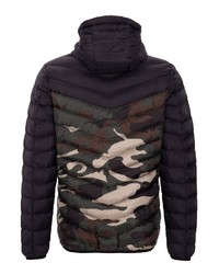 schwarze Camouflage Daunenjacke von OMBRE