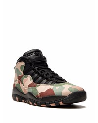 schwarze Camouflage hohe Sneakers aus Segeltuch von Jordan