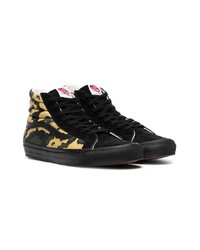 schwarze Camouflage hohe Sneakers von Vans