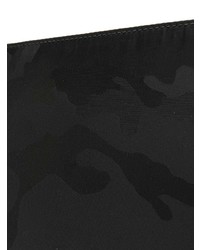 schwarze Camouflage Leder Clutch Handtasche von Valentino