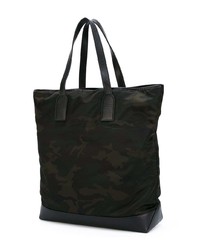 schwarze Camouflage Leder Reisetasche von Saint Laurent