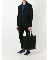 schwarze Camouflage Leder Reisetasche von Saint Laurent