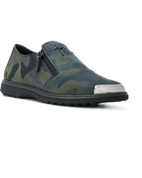 schwarze Camouflage Leder Turnschuhe von Giuseppe Zanotti Design