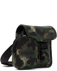 schwarze Camouflage Leder Umhängetasche von Coach 1941