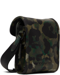 schwarze Camouflage Leder Umhängetasche von Coach 1941