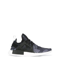 schwarze Camouflage niedrige Sneakers von adidas