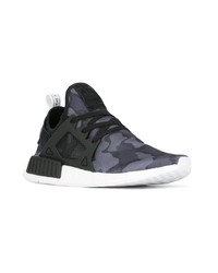 schwarze Camouflage niedrige Sneakers von adidas