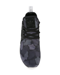 schwarze Camouflage niedrige Sneakers von adidas