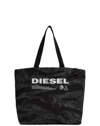 schwarze Camouflage Shopper Tasche aus Jeans von Diesel
