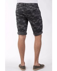 schwarze Camouflage Shorts von BLUE MONKEY