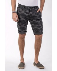 schwarze Camouflage Shorts von BLUE MONKEY