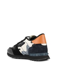 schwarze Camouflage Sportschuhe von Valentino