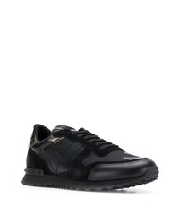 schwarze Camouflage Sportschuhe von Valentino