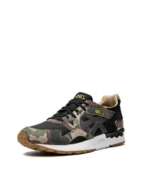 schwarze Camouflage Wildleder Sportschuhe von Asics