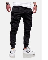 schwarze Cargohose von behype