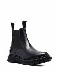 schwarze Chelsea Boots aus Leder von Adieu Paris