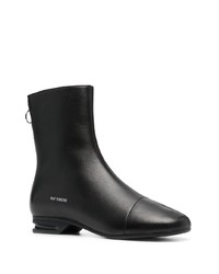 schwarze Chelsea Boots aus Leder von Raf Simons