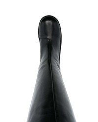schwarze Chelsea Boots aus Leder von Raf Simons