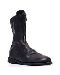 schwarze Chelsea Boots aus Leder von Guidi