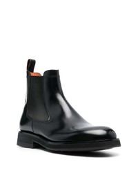 schwarze Chelsea Boots aus Leder von Santoni