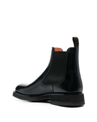 schwarze Chelsea Boots aus Leder von Santoni