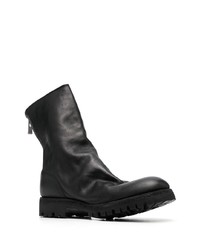 schwarze Chelsea Boots aus Leder von Guidi