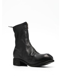 schwarze Chelsea Boots aus Leder von Guidi