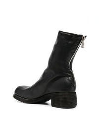 schwarze Chelsea Boots aus Leder von Guidi