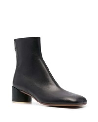 schwarze Chelsea Boots aus Leder von MM6 MAISON MARGIELA