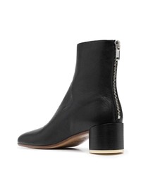 schwarze Chelsea Boots aus Leder von MM6 MAISON MARGIELA