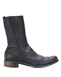 schwarze Chelsea Boots aus Leder von A Diciannoveventitre