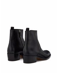 schwarze Chelsea Boots aus Leder von Giuseppe Zanotti