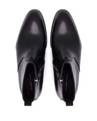 schwarze Chelsea Boots aus Leder von Giuseppe Zanotti