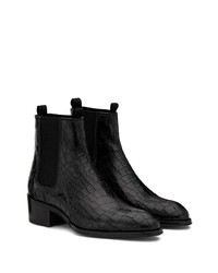 schwarze Chelsea Boots aus Leder von Giuseppe Zanotti