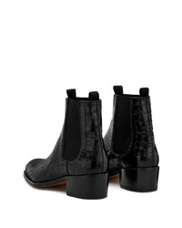 schwarze Chelsea Boots aus Leder von Giuseppe Zanotti