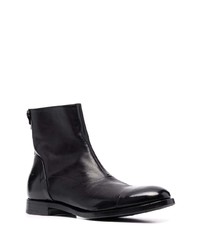 schwarze Chelsea Boots aus Leder von Alberto Fasciani