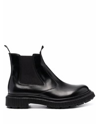 schwarze Chelsea Boots aus Leder von Adieu Paris