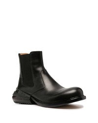 schwarze Chelsea Boots aus Leder von Maison Margiela