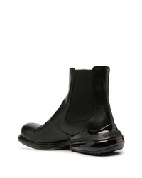 schwarze Chelsea Boots aus Leder von Maison Margiela