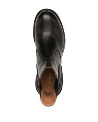 schwarze Chelsea Boots aus Leder von Maison Margiela