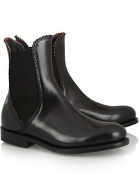 schwarze Chelsea Boots aus Leder von Alaia