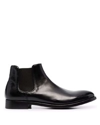 schwarze Chelsea Boots aus Leder von Alberto Fasciani