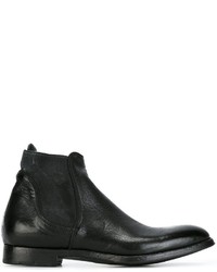 schwarze Chelsea Boots aus Leder von Alberto Fasciani