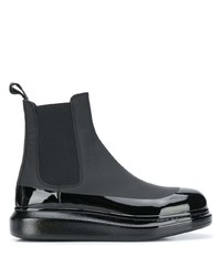 schwarze Chelsea Boots aus Leder von Alexander McQueen